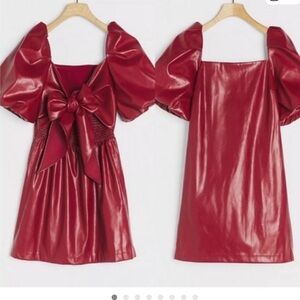 Mare Mare Anthropologie Greer Faux Leather Dress